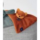 Doudou plat renard dorlotin fauve 27cm - fabrication française-lilojouets-questembert-muzillac-morbihan