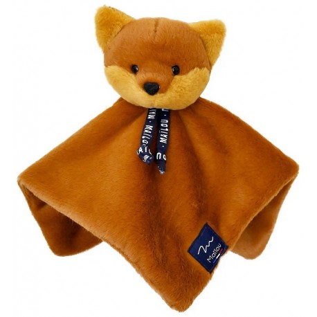 DOUDOU PLAT RENARD DORLOTIN FAUVE 27CM - Fabrication Française-LiloJouets-Questembert-Muzillac-Morbihan