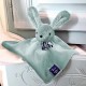 Doudou plat renard dorlotin vert sauge 27cm - fabrication française-lilojouets-questembert-muzillac-morbihan