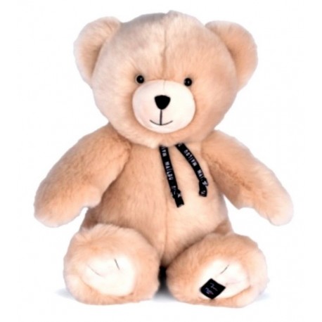 PELUCHE OURS BRUN CHAMPAGNE MAÏLOU 35CM - Fabrication française-LiloJouets-Questembert-Muzillac-Morbihan