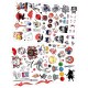 Pochette 75 tatouages colores lavables manga et kawaii - be teens buki-lilojouets-questembert-muzillac-morbihan