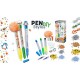 Recharge stylos animaux a creer - 3 crayons dont marqueur jaune - 4all kids buki-lilojouets-questembert-muzillac-morbihan