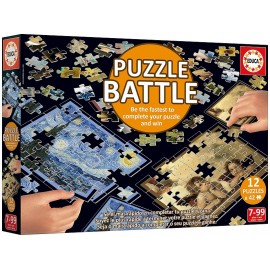 PUZZLES BATTLE PEINTURES ART 12X42 PIECES - 12 CARTES D'IMAGES - EDUCA-LiloJouets-Questembert-Muzillac-Morbihan