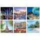 Puzzle 3d cube travel 216 pieces 12x12x12cm 6 faces - educa-lilojouets-questembert-muzillac-morbihan