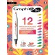 Pack 12 marqueurs acryliques floral - double pointe multi-supports - graph'it go-lilojouets-questembert-muzillac-morbihan