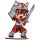 Kit figurine a colorier samurai 15cm bois - avec 4 marqueurs - manga chibis-lilojouets-questembert-muzillac-morbihan