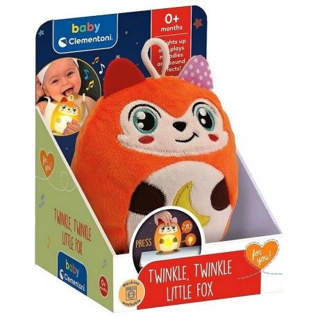 PELUCHE VEILLEUSE RENARD 13CM - TWINKLE TWINKLE LITTLE FOX - BABY CLEMENTONY-LiloJouets-Questembert-Muzillac-Morbihan