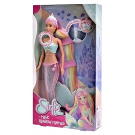 POUPEE STEFFI SIRENE LUMINEUSE 29CM AVEC LONGS CHEVEUX ARC EN CIEL-LiloJouets-Questembert-Muzillac-Morbihan