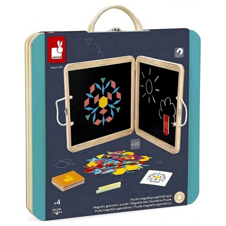 MALLETTE PUZZLE MAGNETIQUE GEOMETRIQUE - JANOD-LiloJouets-Questembert-Muzillac-Morbihan