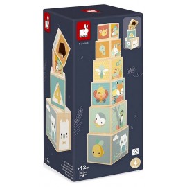 PYRAMIDE CUBES EN BOIS - 6 PIECES-LiloJouets-Questembert-Muzillac-Morbihan