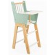 Chaise haute en bois 23x28x53cm pour poupon 42cm - gamme zen janod-lilojouets-questembert-muzillac-morbihan