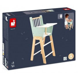 CHAISE HAUTE EN BOIS 23X28X53CM POUR POUPON 42CM - GAMME ZEN JANOD-LiloJouets-Questembert-Muzillac-Morbihan