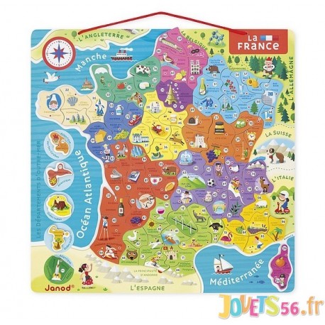 PUZZLE FRANCE MAGNETIQUE - Jouets56.fr - Magasins Jouets SAJOU du Morbihan en Bretagne