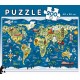 Puzzle mappemonde illustration 200 pieces 40x28cm-lilojouets-questembert-muzillac-morbihan