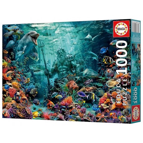 PUZZLE RECIF DE CORAIL DIEU POSEIDON 1000 PIECES 68X48CM - EDUCA-LiloJouets-Questembert-Muzillac-Morbihan