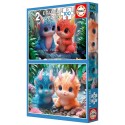 PUZZLES MONSTRES MIGNONS 2X100 PIECES 28X40CM - EDUCA