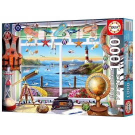 PUZZLE VIE PORTUAIRE 1000 PIECES 68X48CM - EDUCA-LiloJouets-Questembert-Muzillac-Morbihan