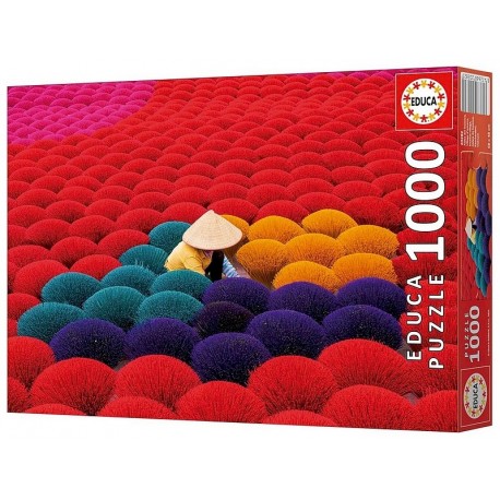PUZZLE VILLAGE D'ENCENS 1000 PIECES 68X48CM - EDUCA-LiloJouets-Questembert-Muzillac-Morbihan