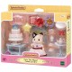 Pack le gouter d'anniversaire avec figurine chat - sylvanian families-lilojouets-questembert-muzillac-morbihan
