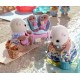 Famille loutre de mer avec poussette coquillage - 4 figurines sylvanian families-lilojouets-questembert-muzillac-morbihan