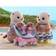 Famille loutre de mer avec poussette coquillage - 4 figurines sylvanian families-lilojouets-questembert-muzillac-morbihan