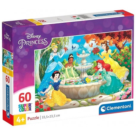 PUZZLE PRINCESSES DISNEY 60 PIECES SUPERCOLOR 33X23CM - CLEMENTONI-LiloJouets-Questembert-Muzillac-Morbihan