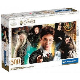PUZZLE HARRY POTTER 500 PIECES 36X49CM AVEC POSTER - CLEMENTONI-LiloJouets-Questembert-Muzillac-Morbihan