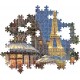 Puzzle cafe tour eiffel la nuit 500 pieces 36x49cm avec poster - clementoni-lilojouets-questembert-muzillac-morbihan