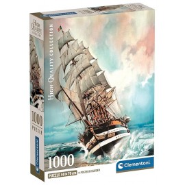 PUZZLE BATEAU AMERIGO VESPUCCI 1000 PIECES 50X70CM AVEC POSTER - CLEMENTONI-LiloJouets-Questembert-Muzillac-Morbihan