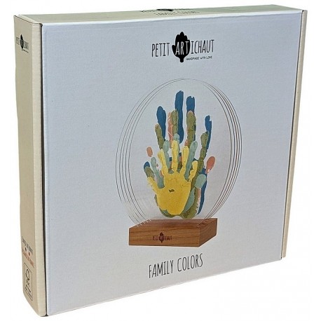 KIT PEINTURE D'EMPREINTES DE MAINS - FAMILY COLORS - DISQUES DECORATIFS-LiloJouets-Questembert-Muzillac-Morbihan