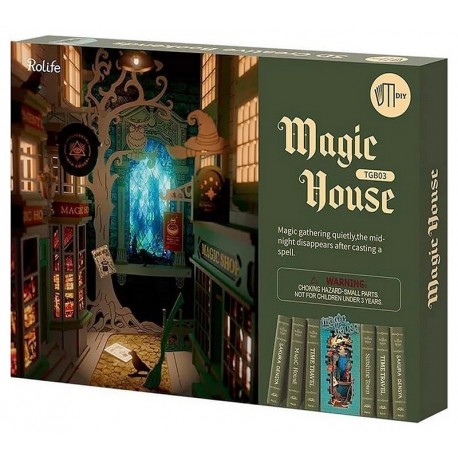 MAQUETTE LA MAISON MAGIQUE - BOOK NOOK SERRE-LIVRES DIY - 216 PIECES - ROLIFE-LiloJouets-Questembert-Muzillac-Morbihan