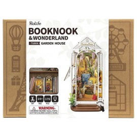 MAQUETTE LA SERRE DE JARDIN - BOOK NOOK SERRE-LIVRES DIY - 176 PIECES - ROLIFE-LiloJouets-Questembert-Muzillac-Morbihan