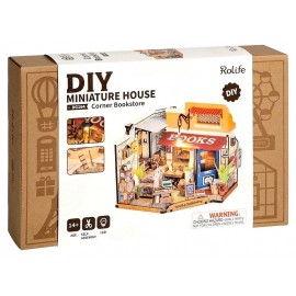 MAQUETTE LA LIBRAIRIE DU COIN - MAISON MINIATURE DIY - 108 PIECES - ROLIFE-LiloJouets-Questembert-Muzillac-Morbihan