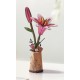 Maquette lys roses - fleurs en bois dans pot - 13x9x25cm 73 pieces - rowood-lilojouets-questembert-muzillac-morbihan
