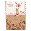 MAQUETTE LYS ROSES - FLEURS EN BOIS DANS POT - 13X9X25CM 73 PIECES - ROWOOD