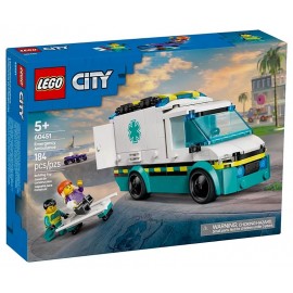 60451 L'AMBULANCE DE SECOURS - 184 PIECES - LEGO CITY-LiloJouets-Questembert-Muzillac-Morbihan