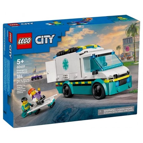 60451 L'AMBULANCE DE SECOURS - 184 PIECES - LEGO CITY-LiloJouets-Questembert-Muzillac-Morbihan