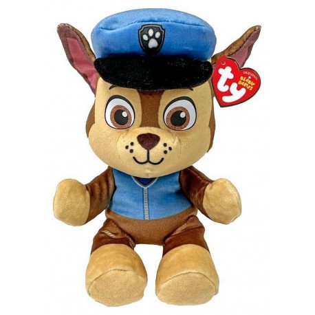 PELUCHE 19CM CHASE PAT PATROUILLE - BEANIE BABIES SOFT TY-LiloJouets-Questembert-Muzillac-Morbihan