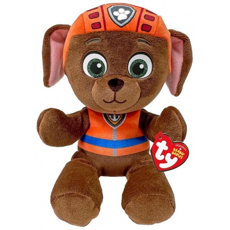 PELUCHE 19CM ZUMA PAT PATROUILLE - BEANIE BABIES SOFT TY-LiloJouets-Questembert-Muzillac-Morbihan