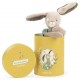Peluche poupee lapin sauge 30cm - trois petits lapins - avec boite moulin roty-lilojouets-questembert-muzillac-morbihan