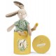 Peluche poupee lapin sauge 30cm - trois petits lapins - avec boite moulin roty-lilojouets-questembert-muzillac-morbihan