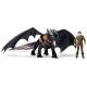 Figurine dragon krokmou 25cm avec figurine 7cm - licence film dragons-lilojouets-questembert-muzillac-morbihan