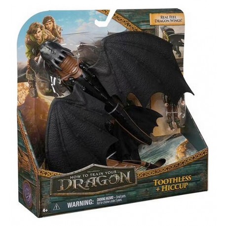 FIGURINE DRAGON KROKMOU 25CM AVEC FIGURINE 7CM - LICENCE FILM DRAGONS-LiloJouets-Questembert-Muzillac-Morbihan
