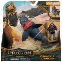 FIGURINE DRAGON GRONK 17CM AVEC FIGURINE GOTHIK 7CM - LICENCE FILM DRAGONS