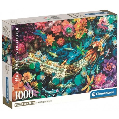 PUZZLE DRAGON KOI 1000 PIECES 70X50CM AVEC POSTER - KOI RIVER-8005125399390-Lilojouets-Questembert-Muzillac-Morbihan