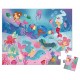 Valisette puzzle sirenes 50x40cm 24 pieces - poster inclus - janod-3700217326135-lilojouets-questembert-muzillac-morbihan