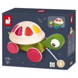 TORTUE EN BOIS A PROMENER - GAMME ZIGOLOS JANOD-3700217382360-Lilojouets-Questembert-Muzillac-Morbihan