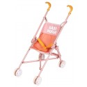 POUSSETTE CANNE ROSE EN METAL 57CM POUR POUPON JUSQU'A 42CM - BABY NURSE SMOBY