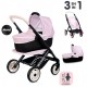 Maxi cosy poussette landau rose 3en1 en metal - smoby-3032162531211-lilojouets-questembert-muzillac-morbihan