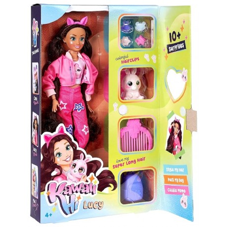 POUPEE KAWAII-HI LUCY AVEC FIGURINE ET 10 SURPRISES - POUPEE MANNEQUIN SIMBA-4006592097110-Lilojouets-Questembert-Muzillac-Morbi